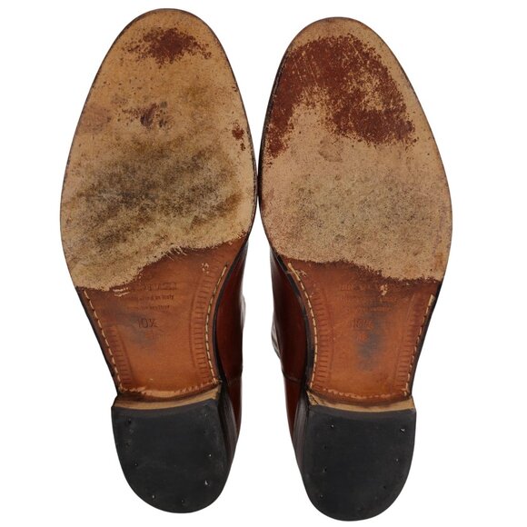 Vintage Bruno Magli Mens 10.5M Brown Calfskin Leather Chelsea Dress Boots Italy - Picture 5 of 13